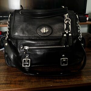 RARE Coach Sydney turnlock flap bag